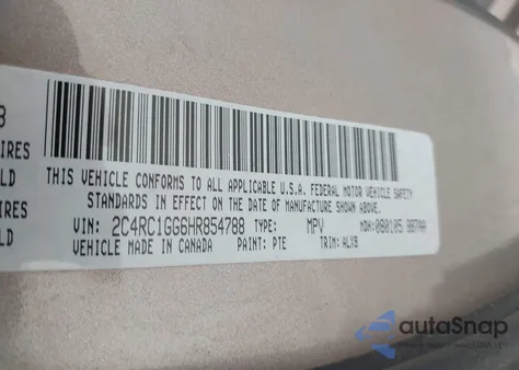 2017 Chrysler Pacifica Limited из США, поврежденный, VIN 2C4RC1GG6HR854788